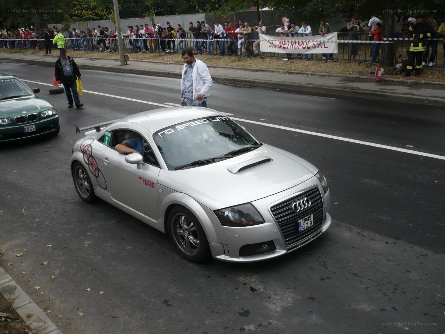 Silver Audi TT at a car event