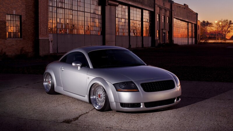 Silver Audi Tt Car — Dramatic, Sunset