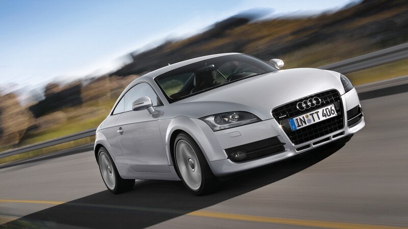 Silver Audi Tt Coupe — Dynamic, Afternoon, Photograph, Car, Road, Mountain