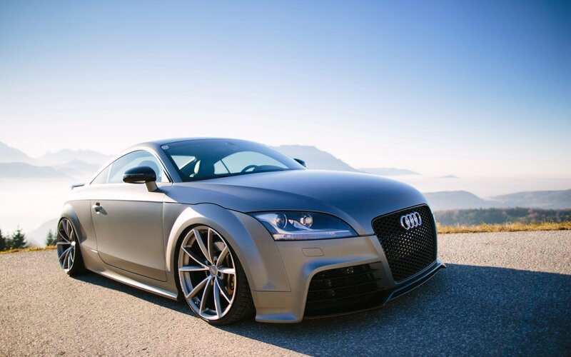 Silver Audi TT Coupe — Gray, Serene, Morning