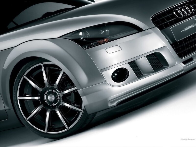 silver audi tt front view