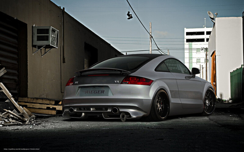 silver audi tt in alley