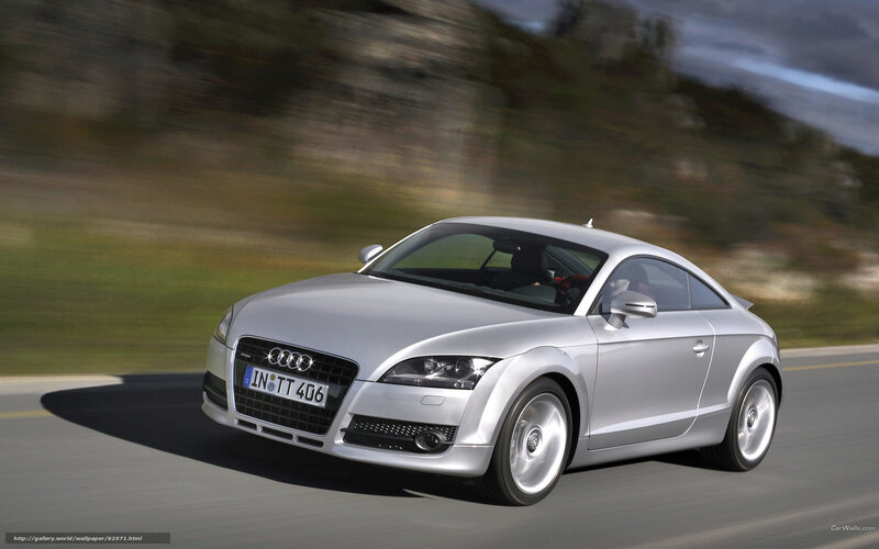 Silver Audi TT in motion