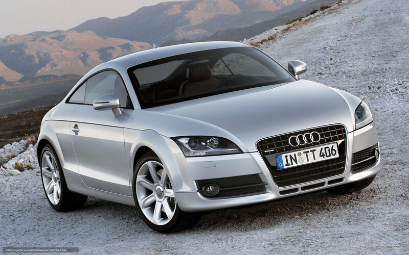 Silver Audi TT on a gravel road