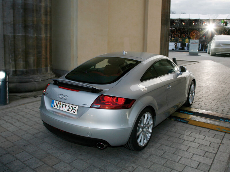 Silver Audi TT parked outside
