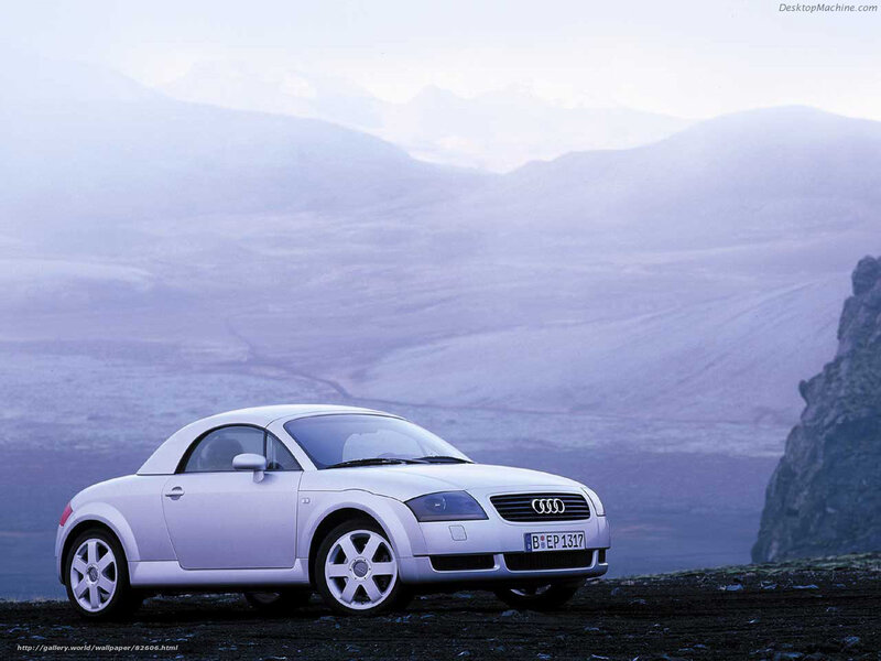 Silver Audi Tt Roadster — White