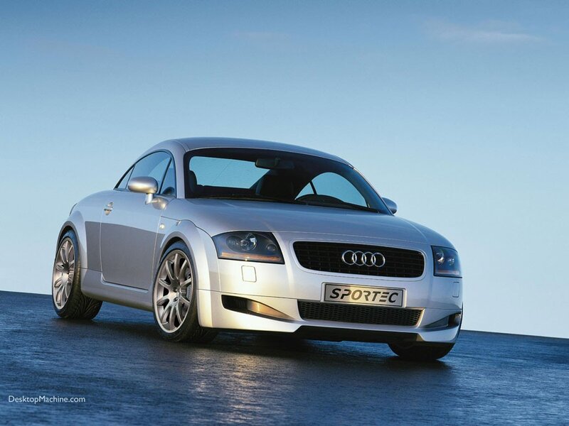 silver audi tt sports car