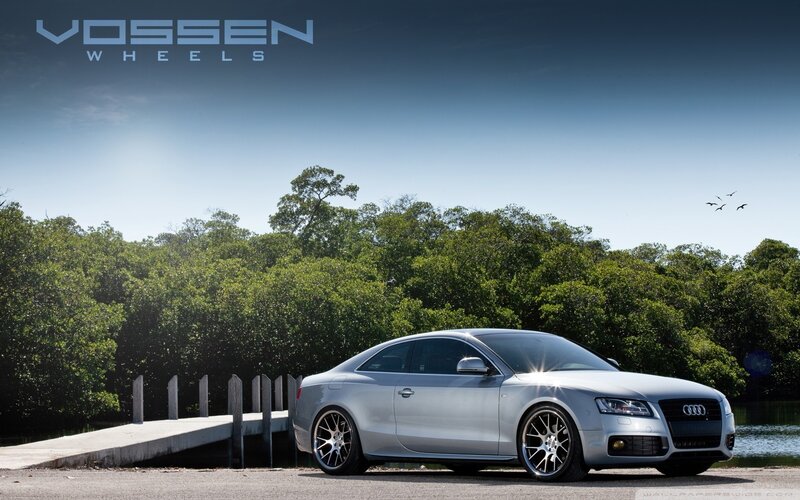 Silver Audi with Vossen Wheels