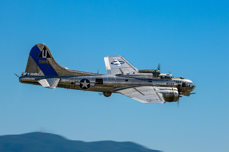 Silver B-17 Bomber — Blue