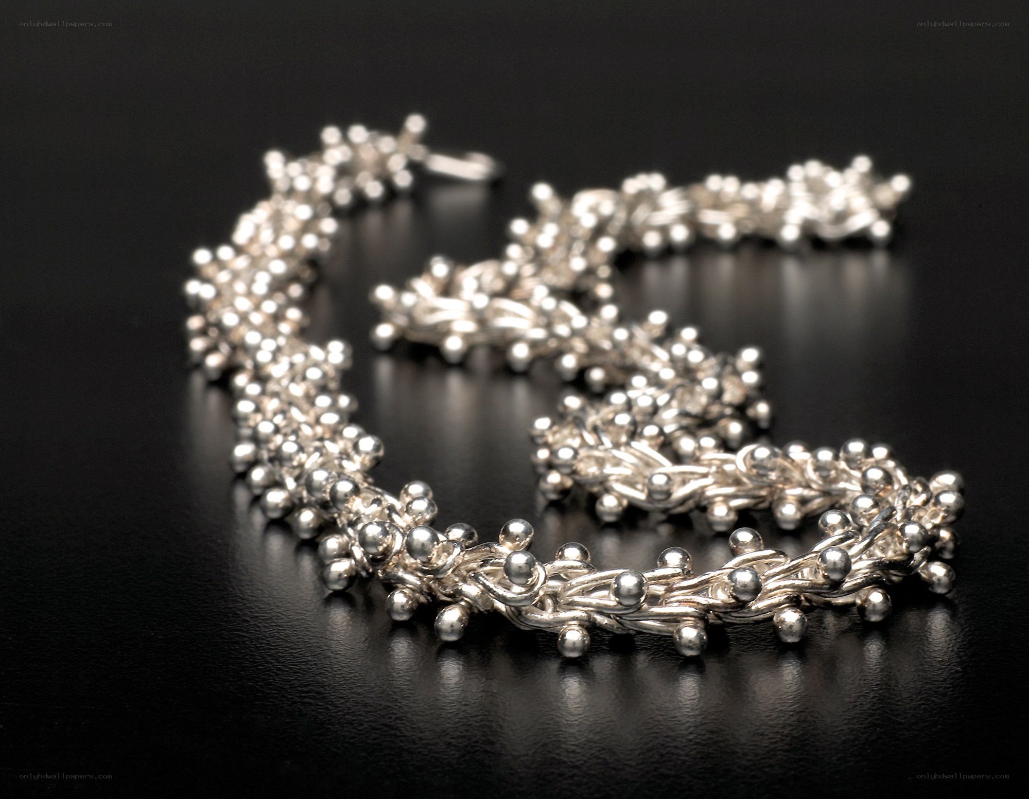 silver beaded chain necklace