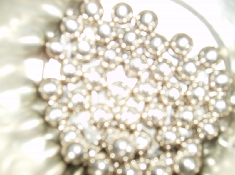 Silver Beads in a Bowl
