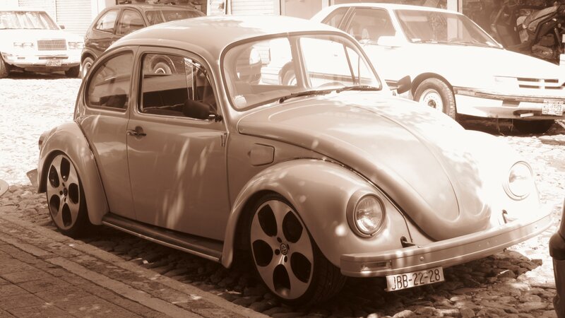 Silver Beetle Car