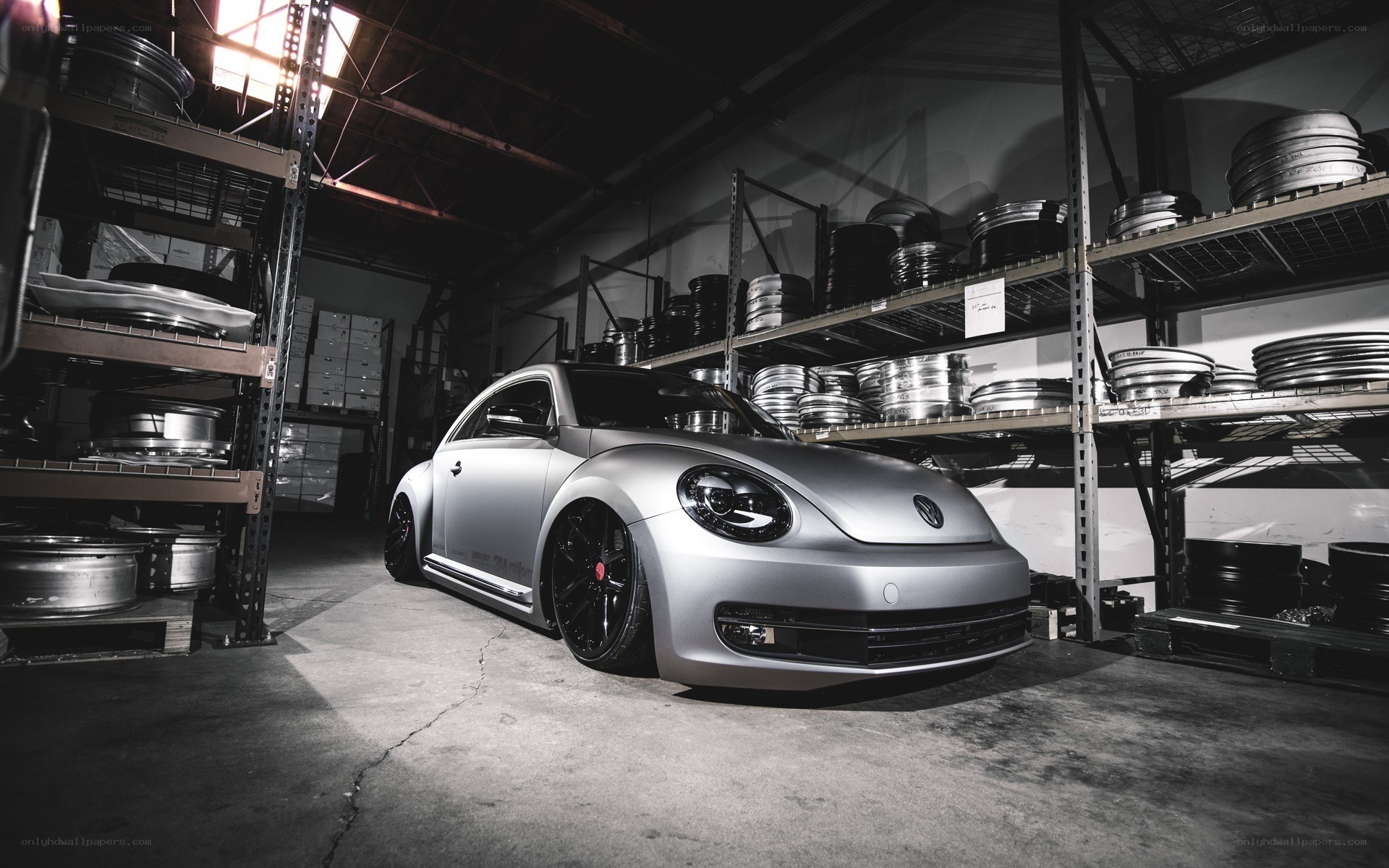 Silver Beetle in a warehouse