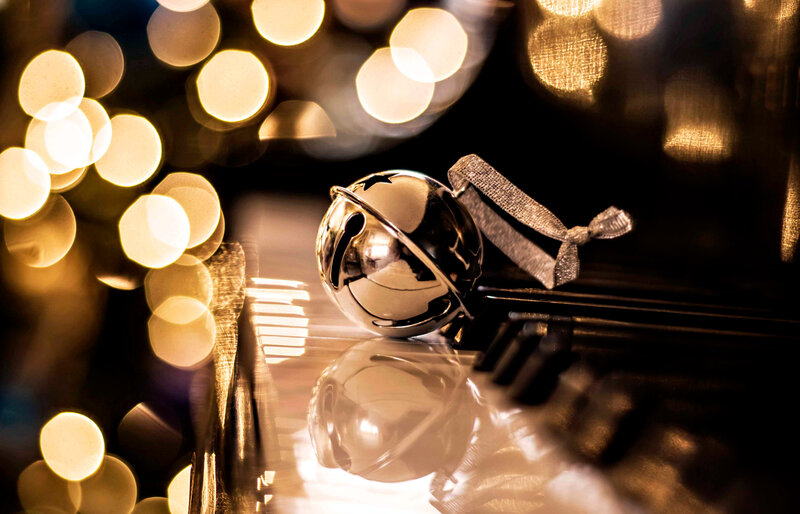 Silver Bell on Piano — Gold