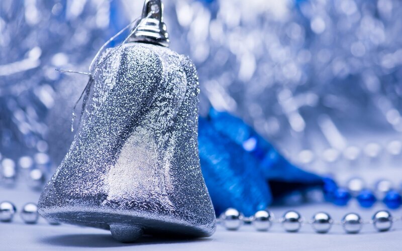 silver bell ornament