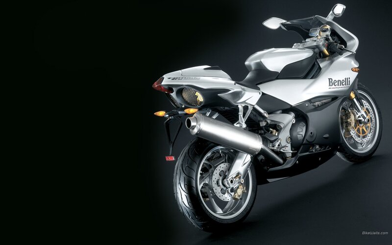 Silver Benelli motorcycle