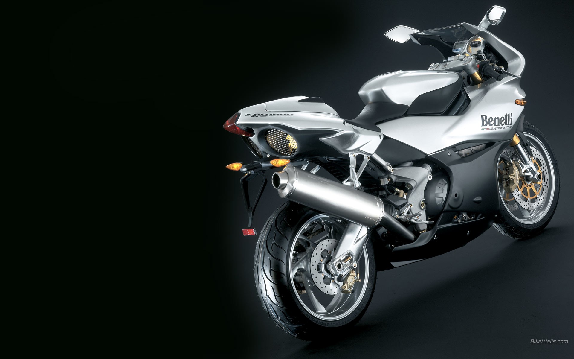 Silver Benelli motorcycle
