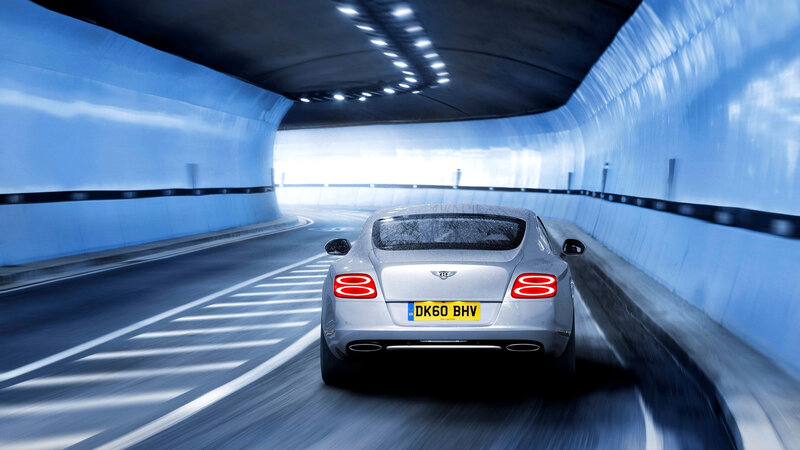 Silver Bentley Car — Blue