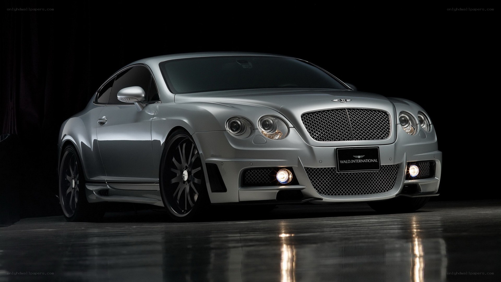 Silver Bentley Continental GT