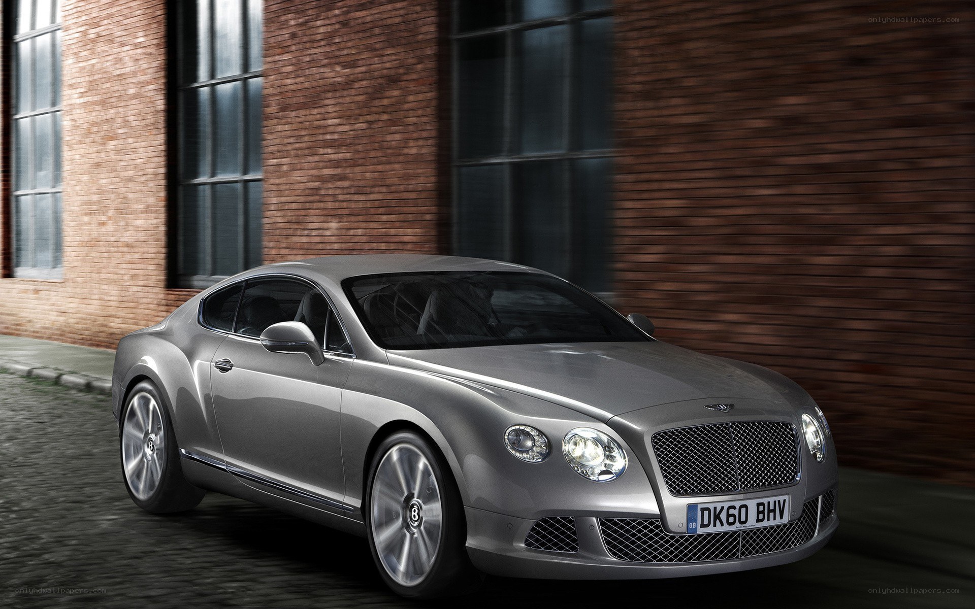 Silver Bentley Continental GT