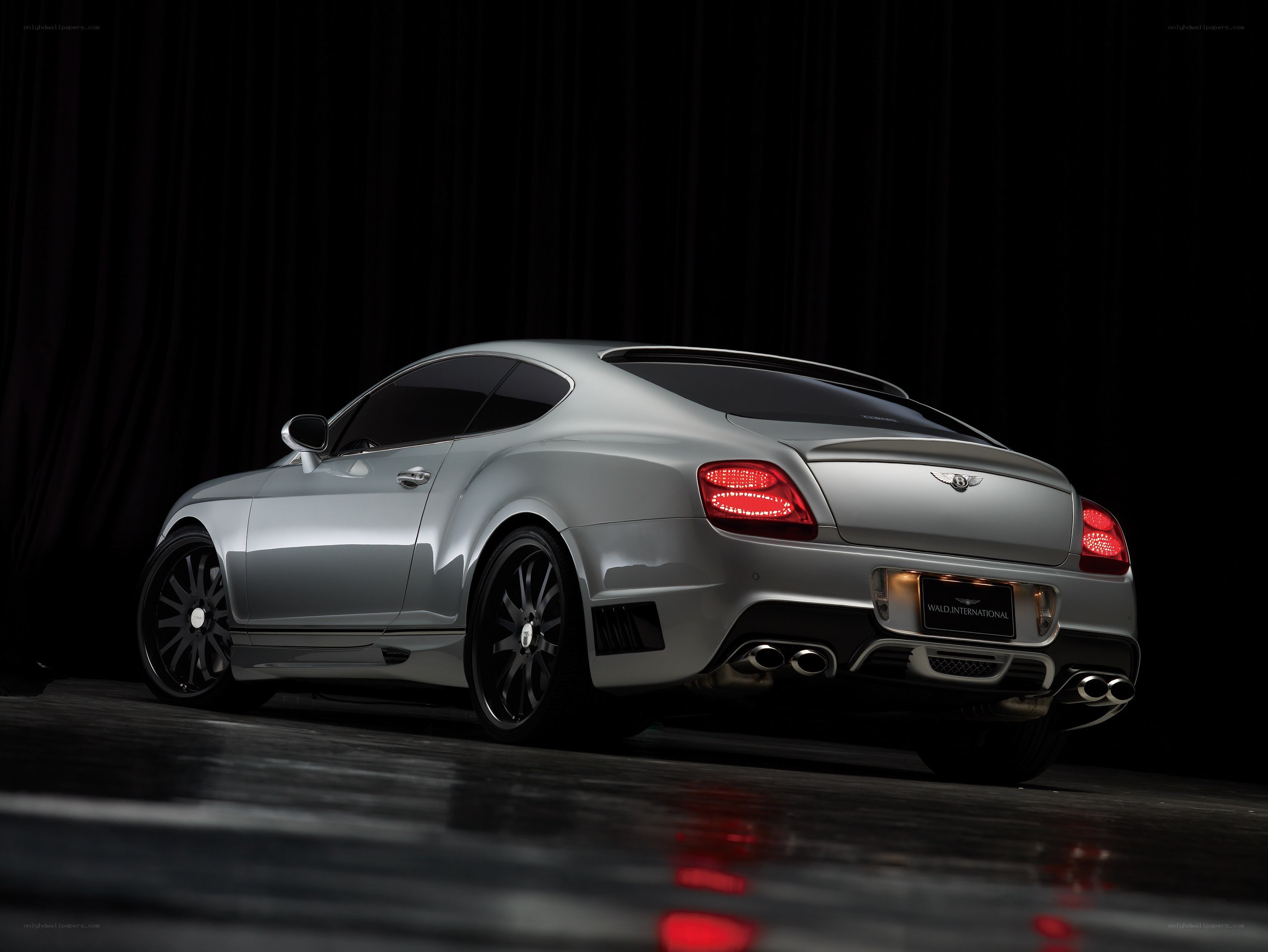 Silver Bentley Continental GT