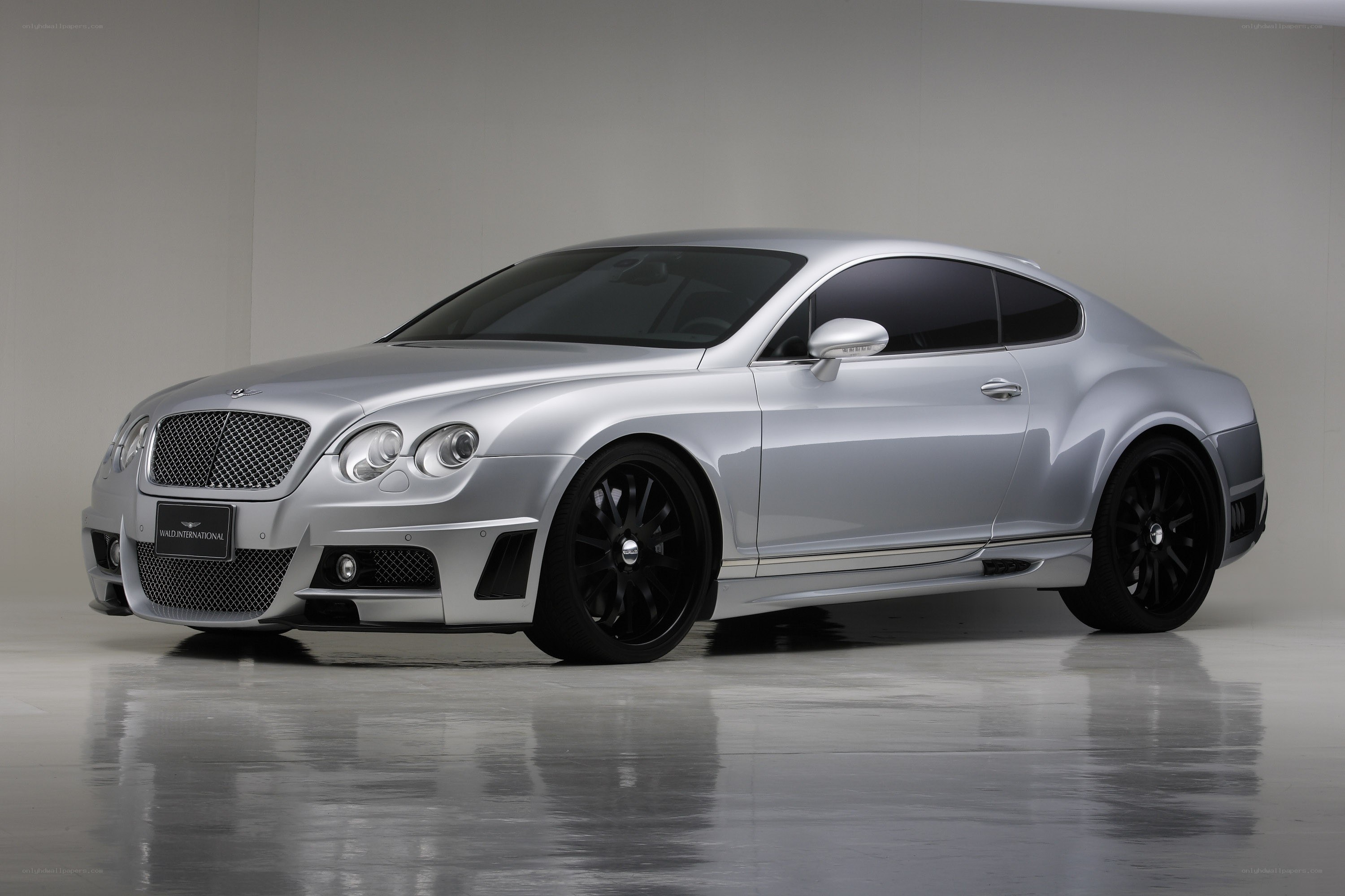Silver Bentley Continental GT