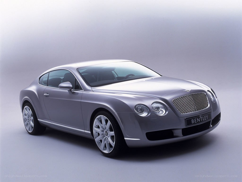 Silver Bentley Continental GT