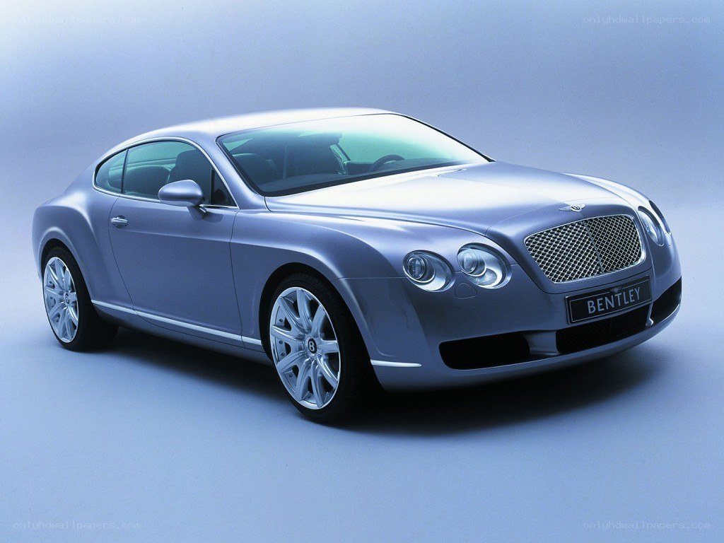 Silver Bentley Continental GT
