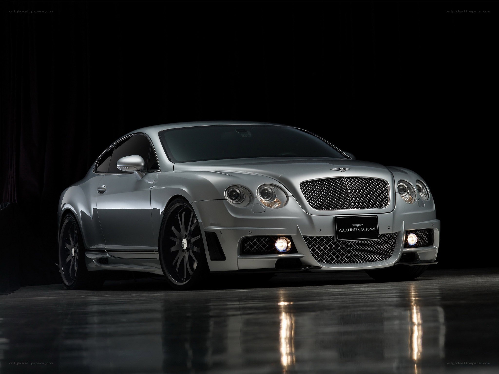 Silver Bentley Continental GT