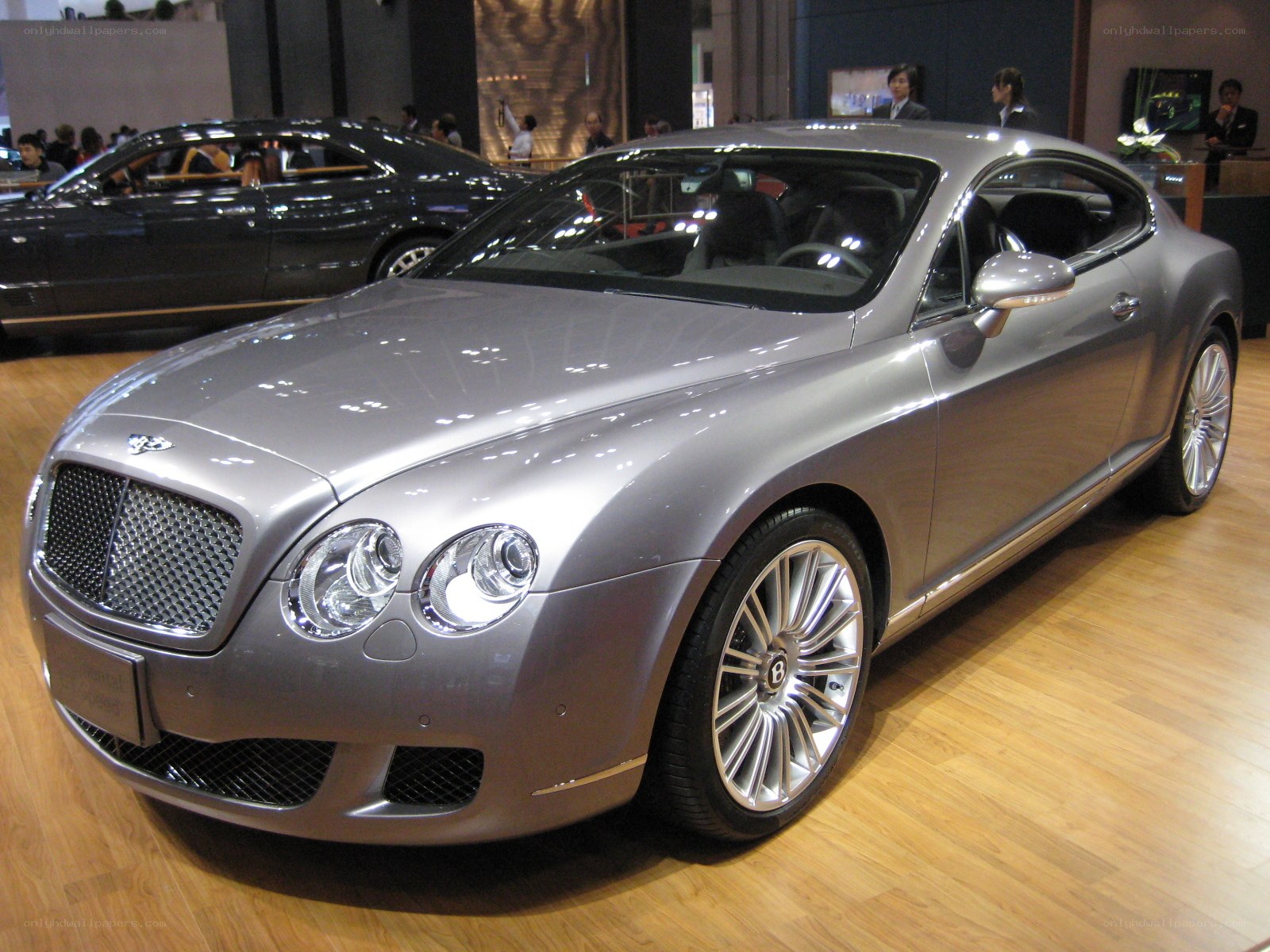 Silver Bentley Continental GT