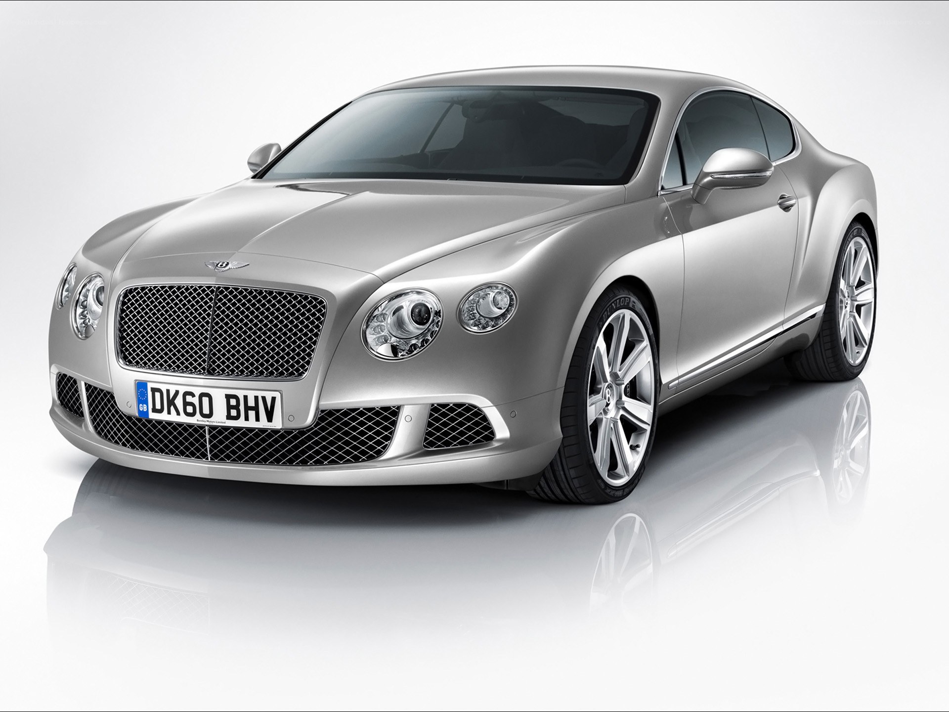 Silver Bentley Continental GT