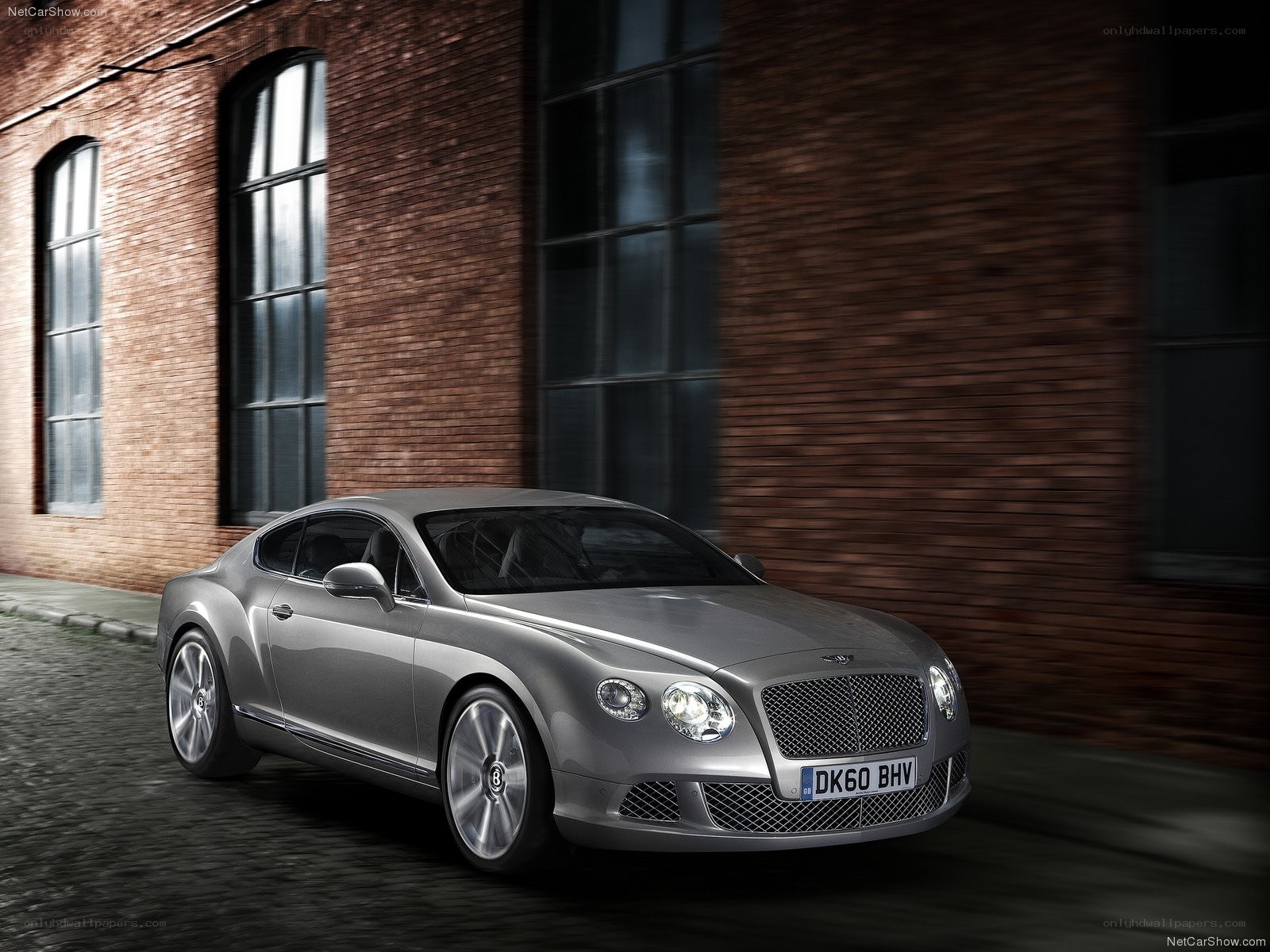 Silver Bentley Continental GT