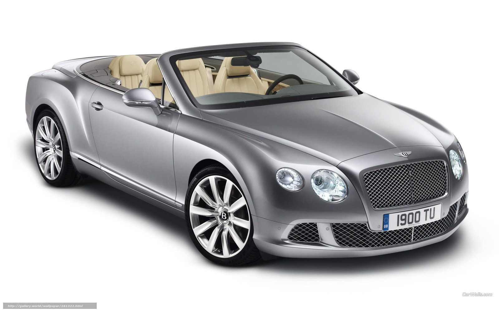 Silver Bentley Continental GT Convertible
