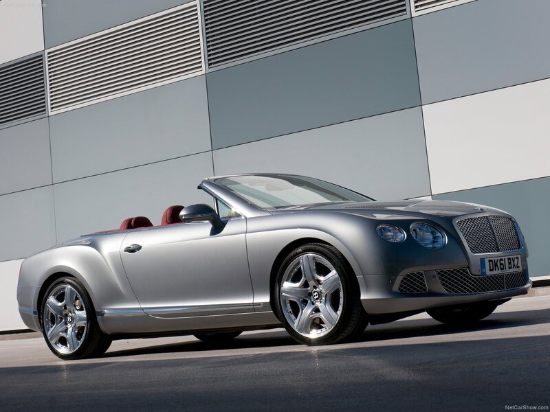 Silver Bentley Continental GTC