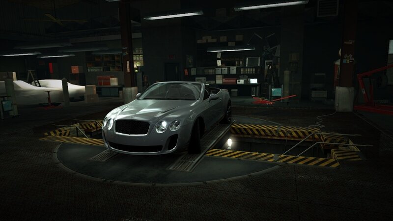 Silver Bentley Convertible — Gray, Dark