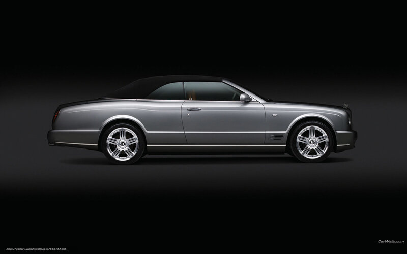 Silver Bentley Convertible — Gray, Dramatic, Photograph