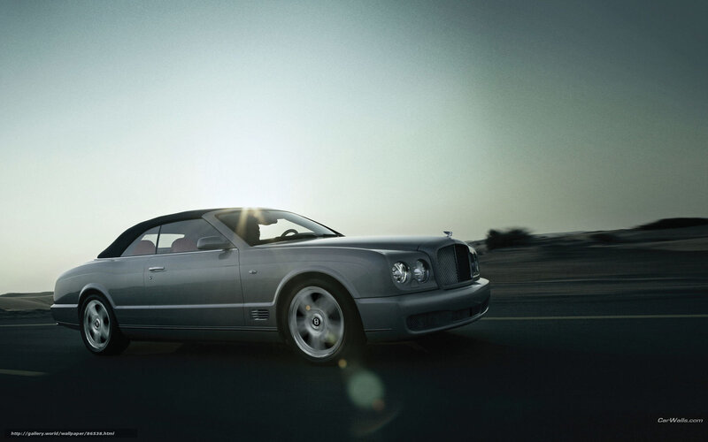Silver Bentley Convertible — Gray, Dramatic