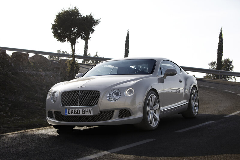 Silver Bentley Coupe — Dramatic