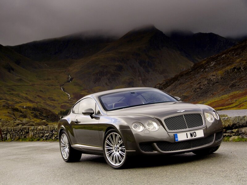 Silver Bentley Coupe — Gray, Dramatic