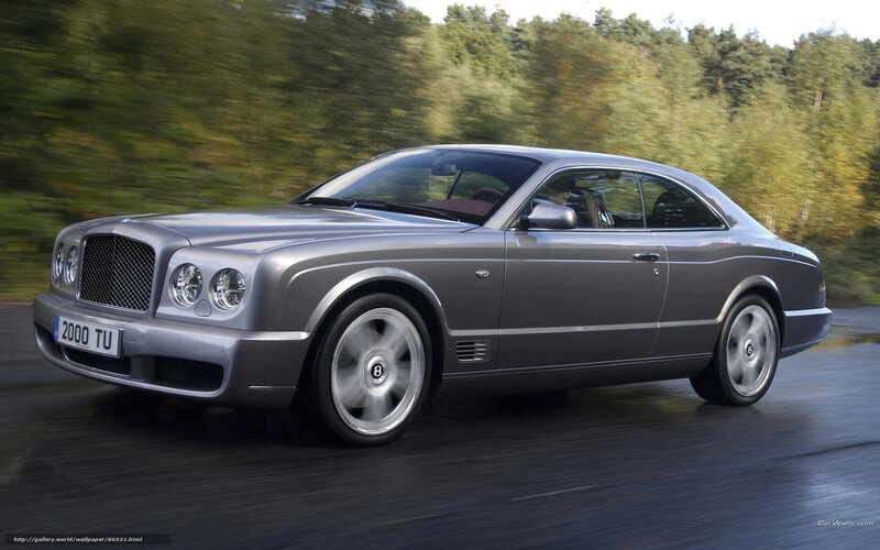 Silver Bentley Coupe — Gray, Dynamic, Afternoon