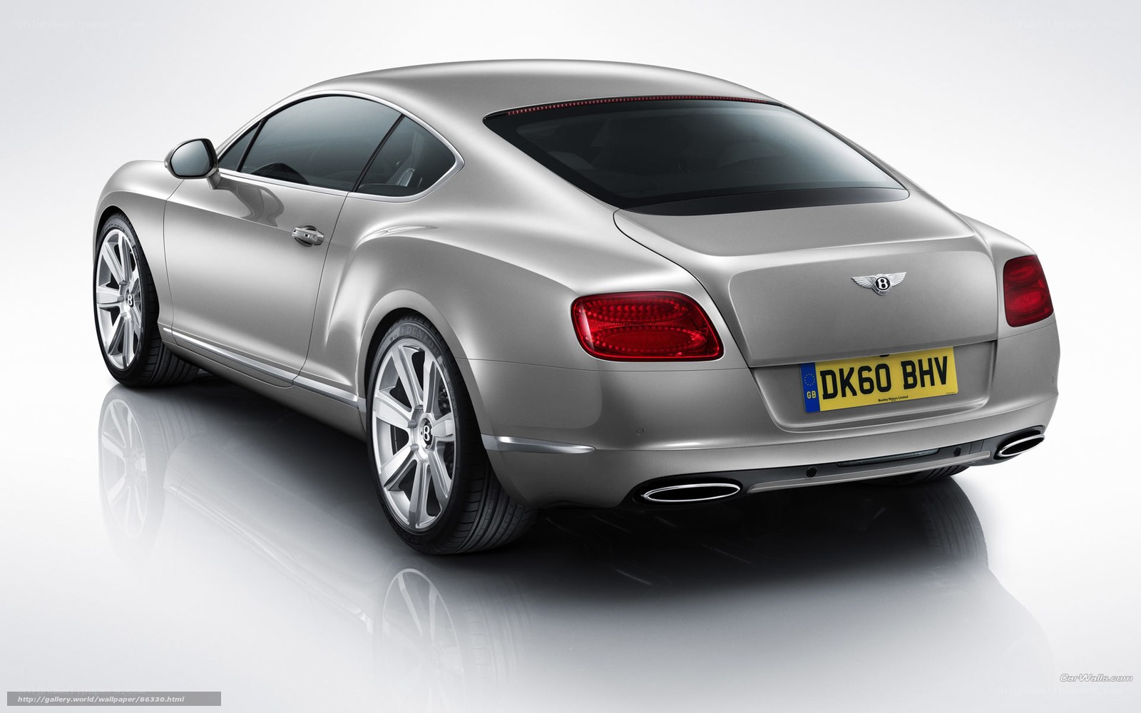 silver bentley coupe rear view