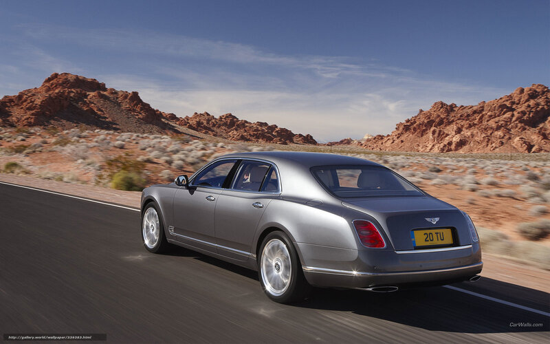 Silver Bentley Flying Spur — Gray, Dramatic
