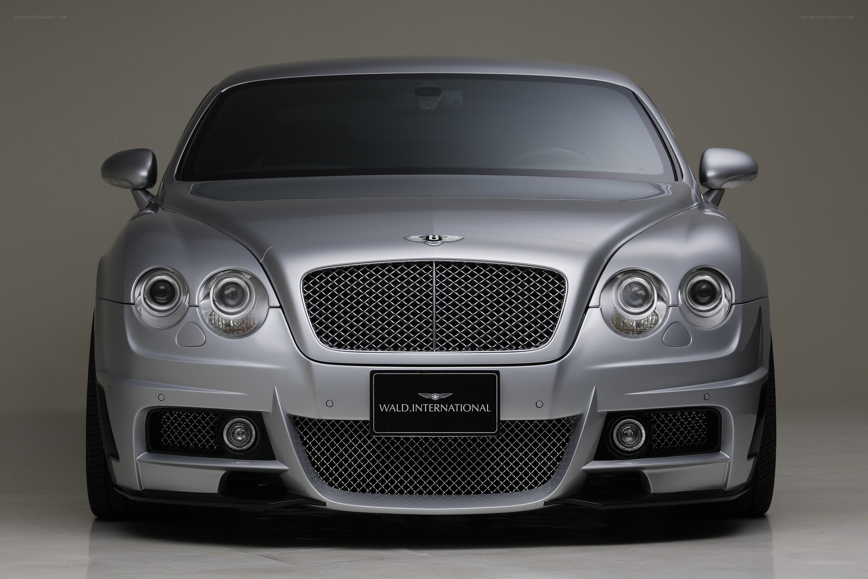 silver bentley front view