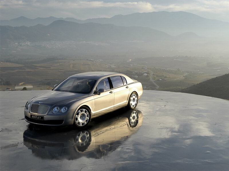 Silver Bentley Sedan — Serene, Morning