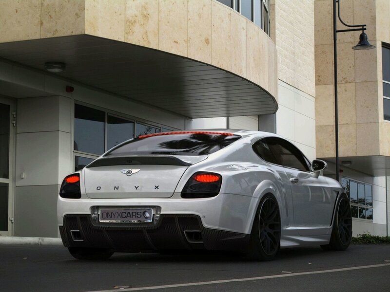 silver bentley with custom body kit