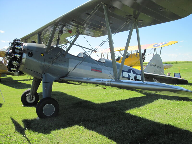 Silver Biplane Aircraft