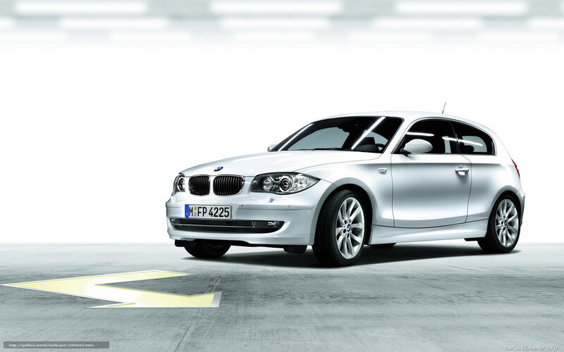 Silver Bmw 1-series Car — White
