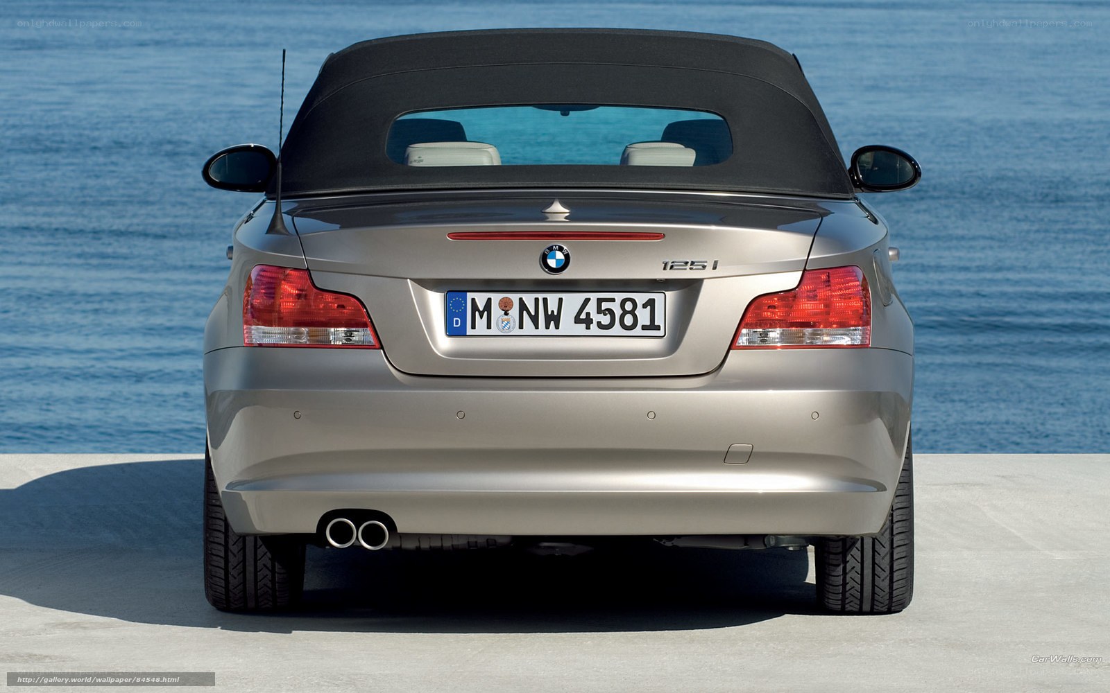silver bmw 125i convertible