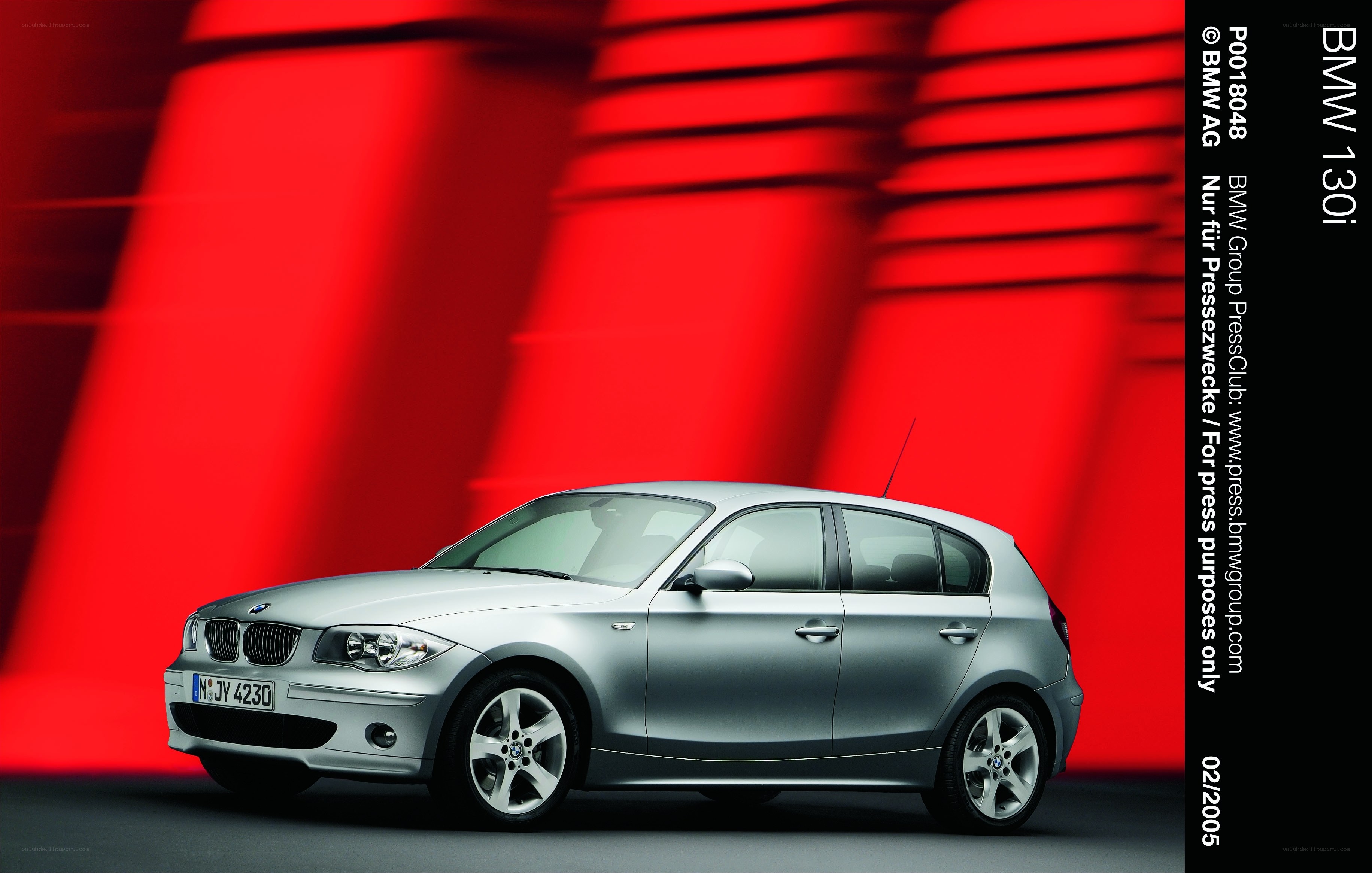 Silver BMW 130i car