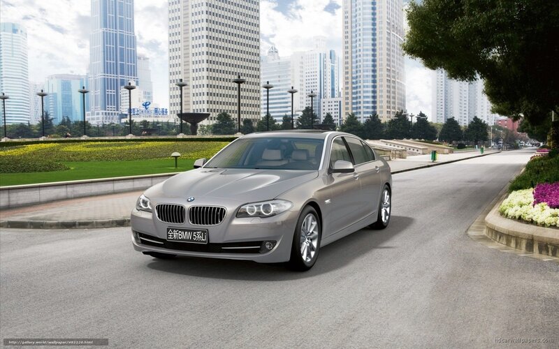 Silver BMW 5 Series — Gray